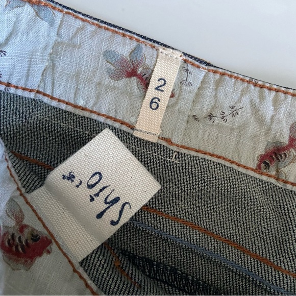 Shio Japanese Low Rise Dark Wash Capris Jeans - Picture 4 of 7